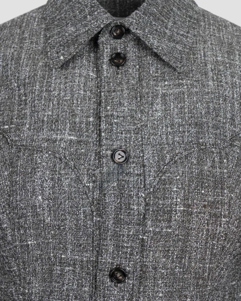 Melange Viscose and Silk Shirt — снимка 2