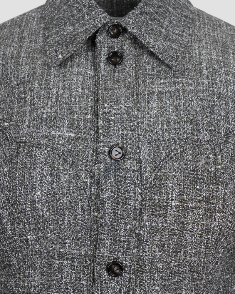 Melange Viscose and Silk Shirt — снимка 2