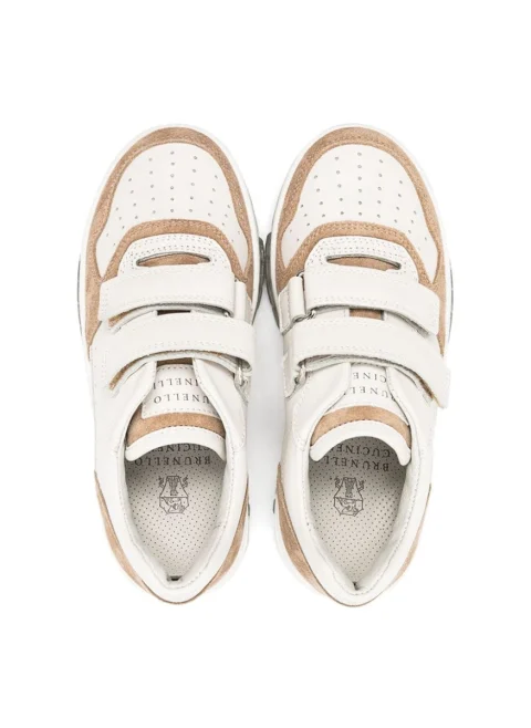 Кецове с велурени детайли Brunello Cucinelli Kids — снимка 2