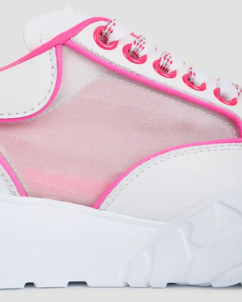 Court Trainer in Neon Pink and Mesh — снимка 3
