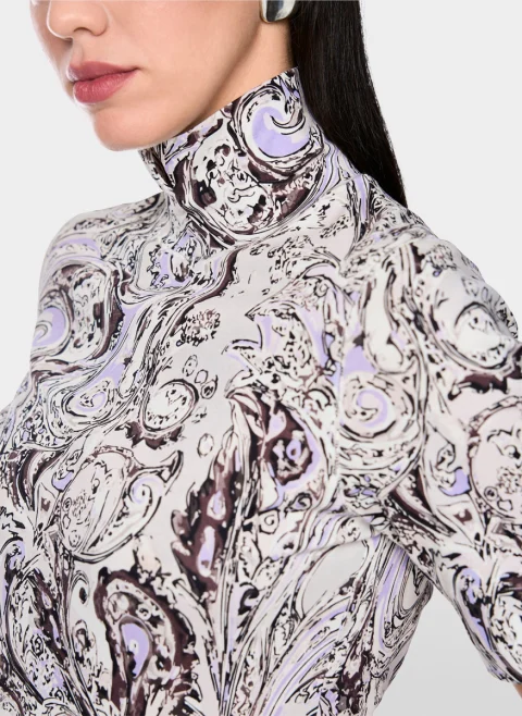 Блуза с поло яка 'Ornamental' Marc Cain Collections — снимка 5
