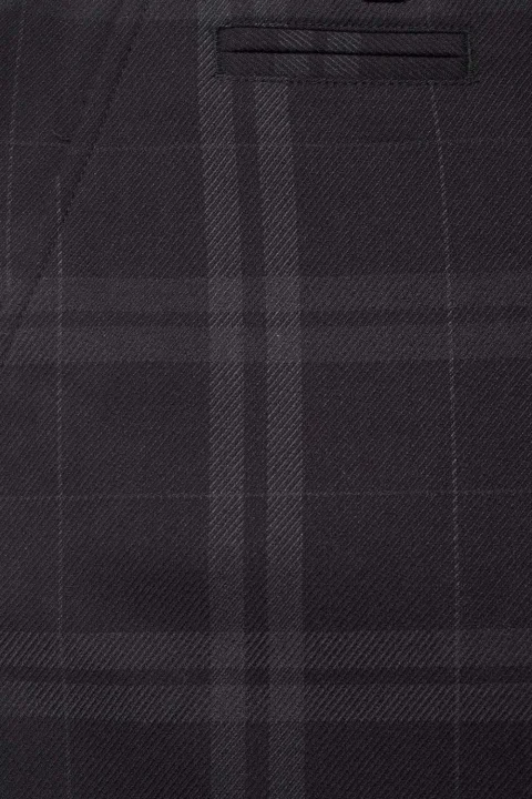 Панталон Como Check Wool LDM501089 361320-charcoal melange/grey melange — снимка 2