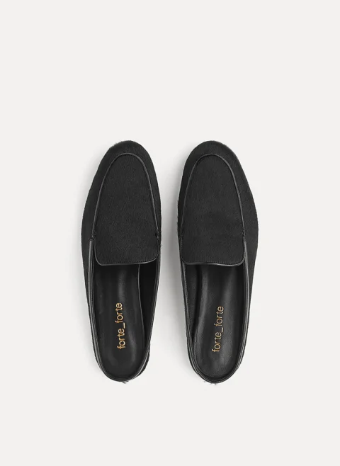 Сабо с 'pony' ефект 'loafer style' forte_forte — снимка 4