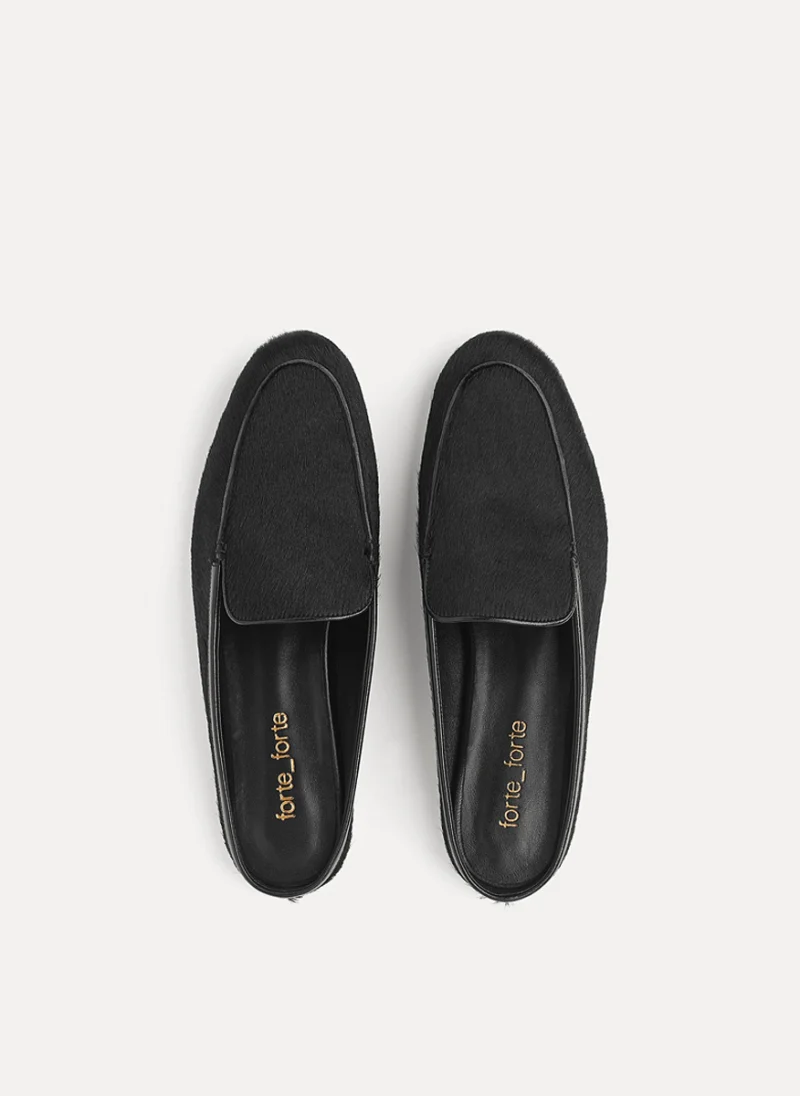 Сабо с 'pony' ефект 'loafer style' forte_forte — снимка 4