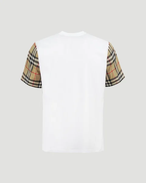 Vintage Check-Detailed T-Shirt — снимка 2
