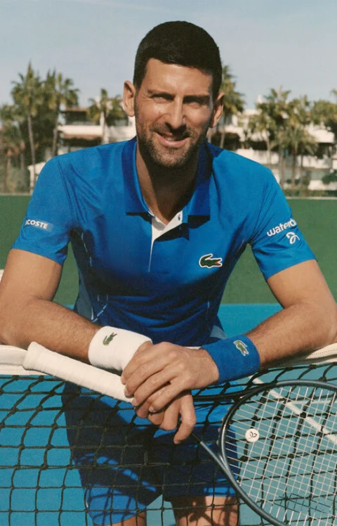 Поло-шърт TENNIS X NOVAK DJOKOVIC в син цвят — снимка 2