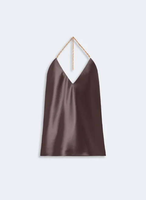 Сатенен топ с драперия Sportmax Spxpiombo