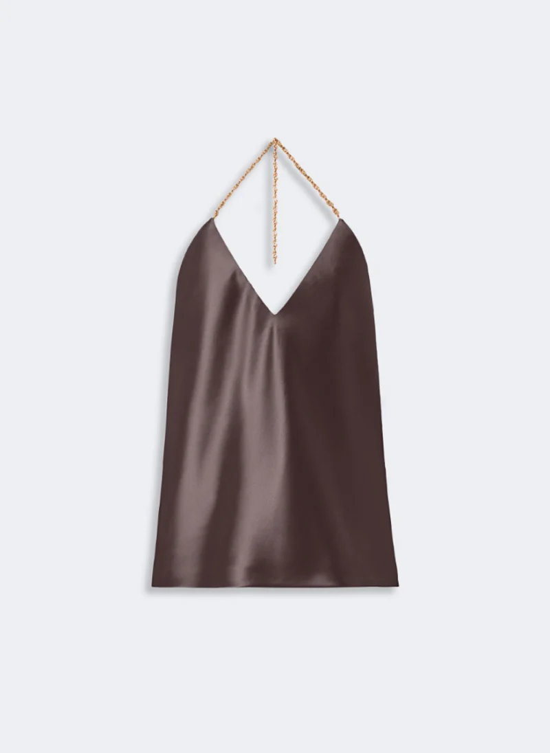 Сатенен топ с драперия Sportmax Spxpiombo