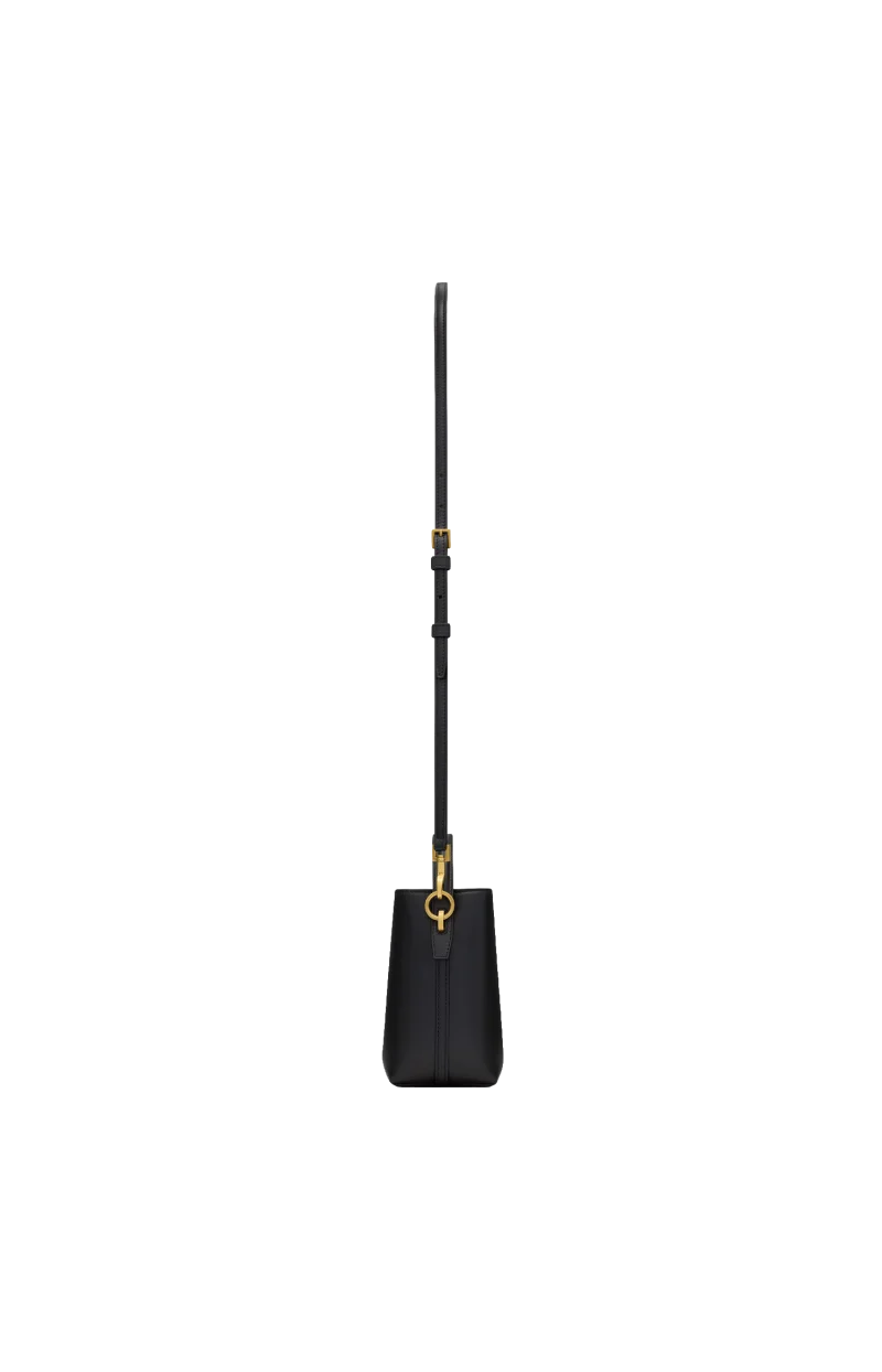 Saint Laurent le 27 Mini Bucket Bag in Shiny Leather — снимка 3