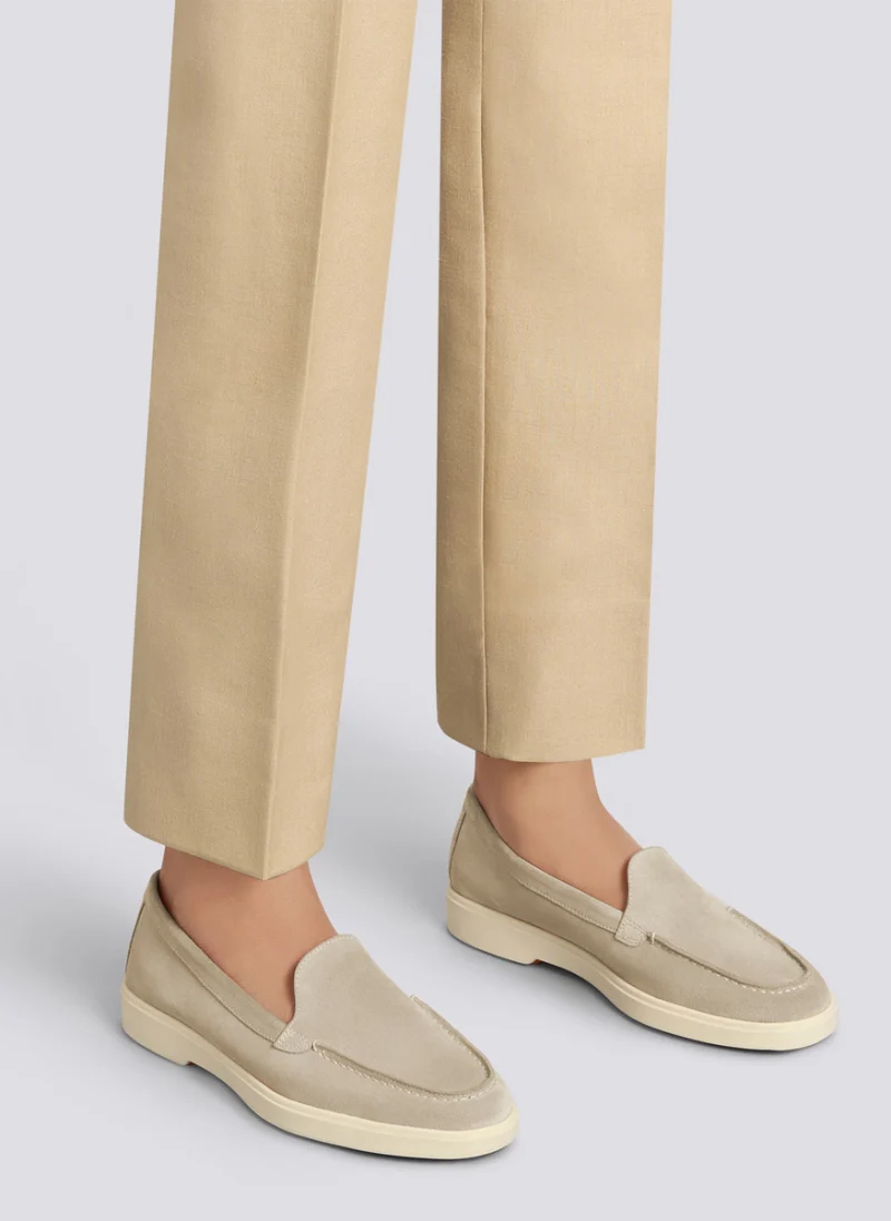 Велурени мокасини Santoni — снимка 6