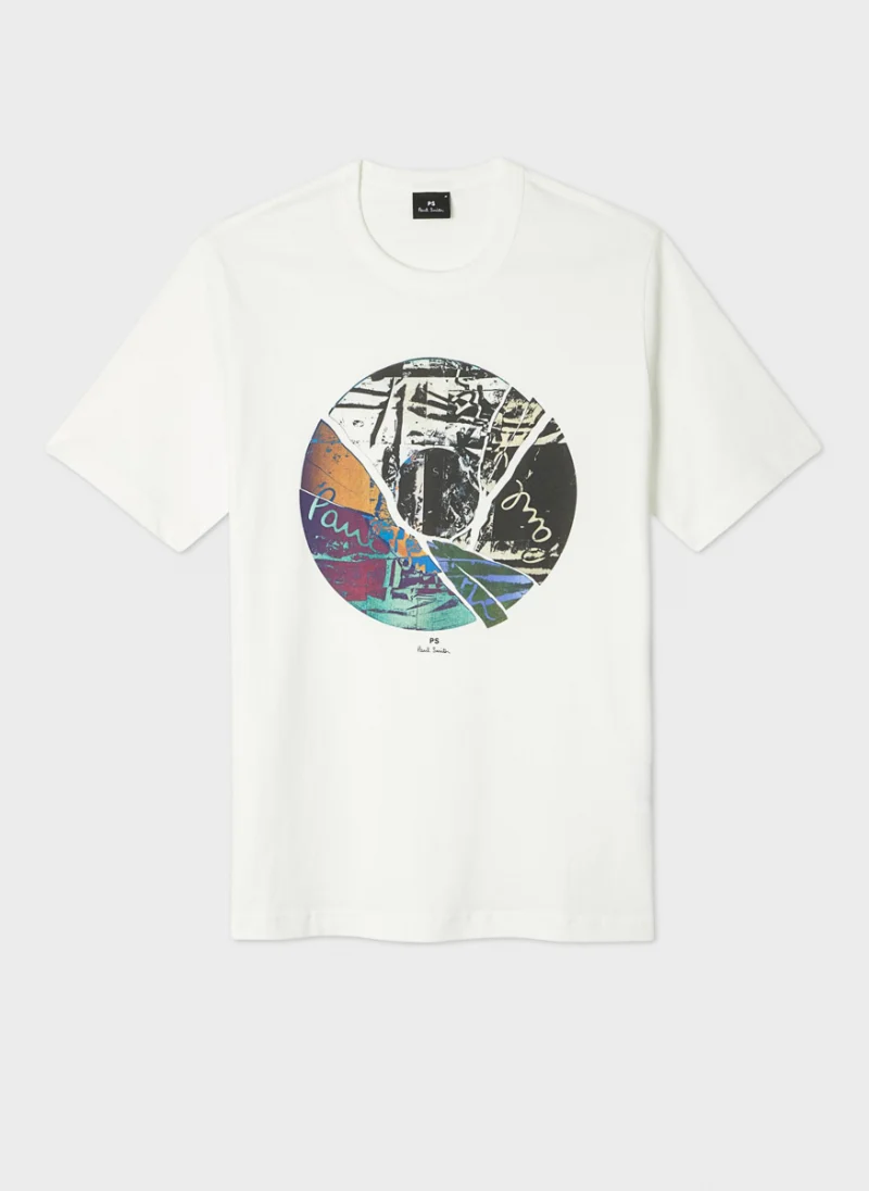 Тишърт с принт 'Broken Record' PS Paul Smith — снимка 4