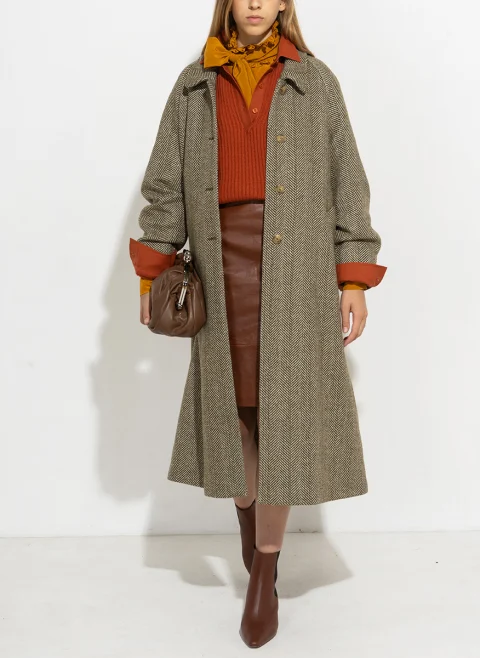 Кожена пола Weekend Max Mara Papaile — снимка 8