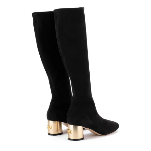 Дамски черни ботуши Casadei — снимка 9
