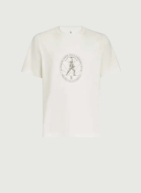 Класически памучен тишърт Brunello Cucinelli — снимка 5