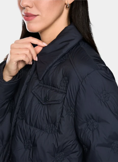 Дълго яке с флорални мотиви Marc Cain Sports — снимка 2