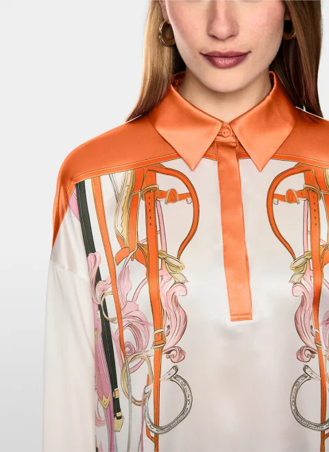 Блуза с принт 'Equestrian' Marc Cain Collections — снимка 4