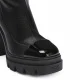 Дамски боти с лачено бомбе Giuseppe Zanotti — снимка 6