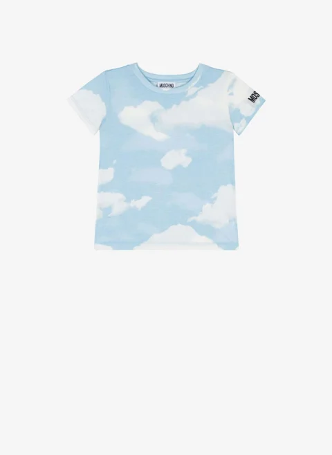Тишърт с принт Moschino Kids