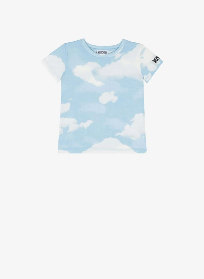 Тишърт с принт Moschino Kids
