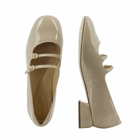 Токчета CLARKS – 26181313 DAISS30 SHINE SAND PATENT — снимка 2