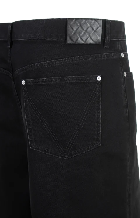 Faded Black Denim Shorts — снимка 2