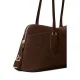 Дамска кафява чанта LOCK SUEDE EAST-WEST SATCHEL TORY BURCH — снимка 4
