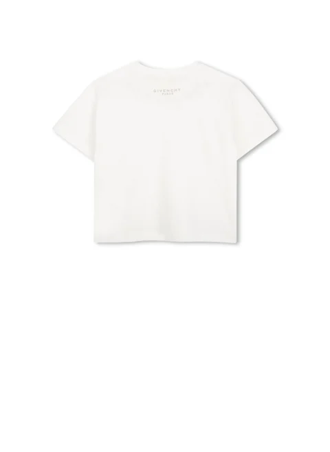 Тишърт с флорална бродерия Givenchy Kids — снимка 2