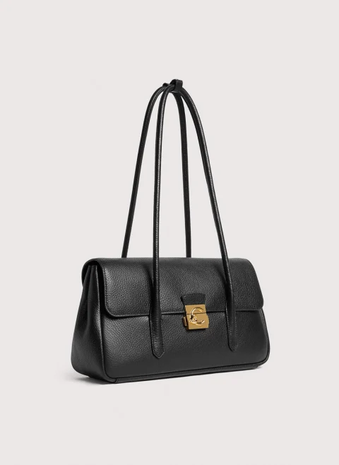 Кожена чанта Coccinelle C-Me Lock large — снимка 6