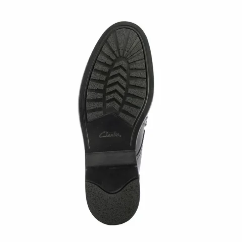 Мъжки Ежедневни Боти CLARKS – 26179683 ALDWIN CHUKKA BLACK LEATHER — снимка 4