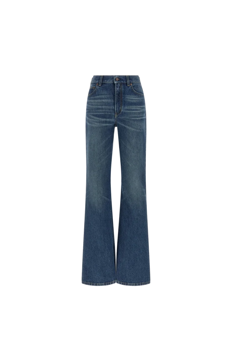 High-Rise Slim-Leg Organic Jeans