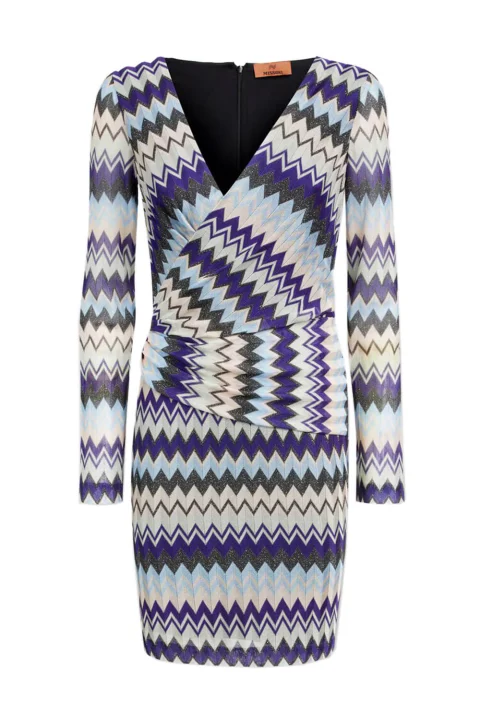 Рокля Dress-Bicolor Zig Zag Raschel DS24WG17-BR00YG sm9fk-multicolor