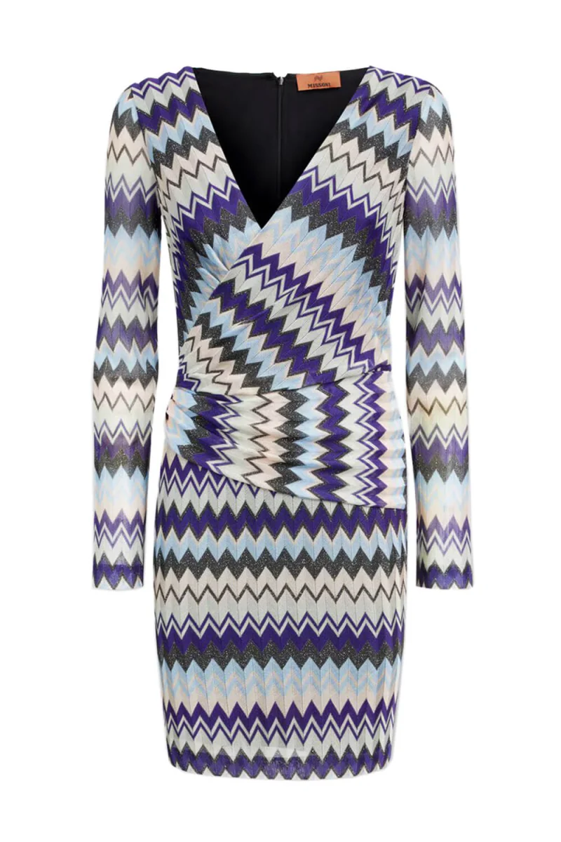 Рокля Dress-Bicolor Zig Zag Raschel DS24WG17-BR00YG sm9fk-multicolor