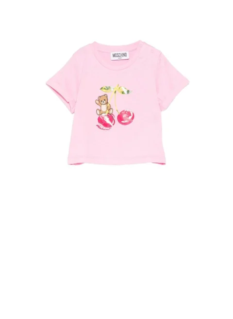 Тишърт с принт Moschino Kids
