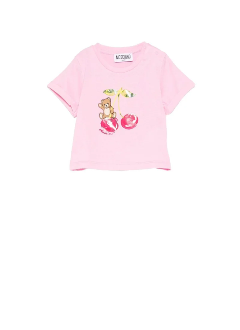 Тишърт с принт Moschino Kids