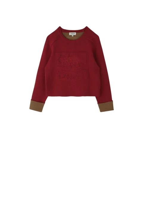 Суитшърт с контрастни детайли Lanvin Kids
