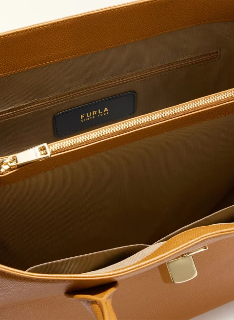 Кожена чанта 'Tote' Furla Goccia Tabbaco — снимка 5