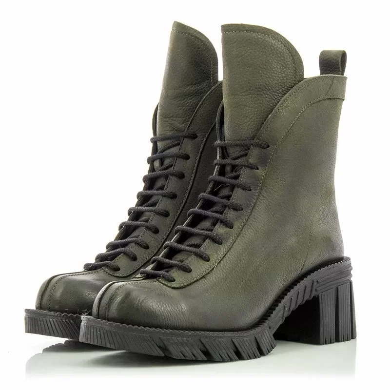 Дамски Кубинки CARLO FABIANI – D22KC-4120-LX KHAKI NABUCK — снимка 3