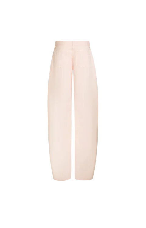 Round Denim Pants in Pink — снимка 2