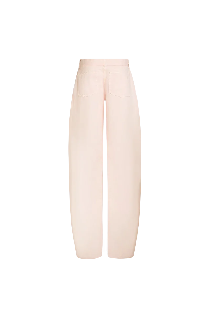 Round Denim Pants in Pink — снимка 2