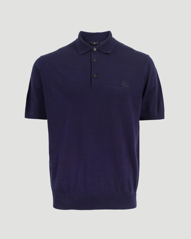 Navy Polo Shirt with Logo