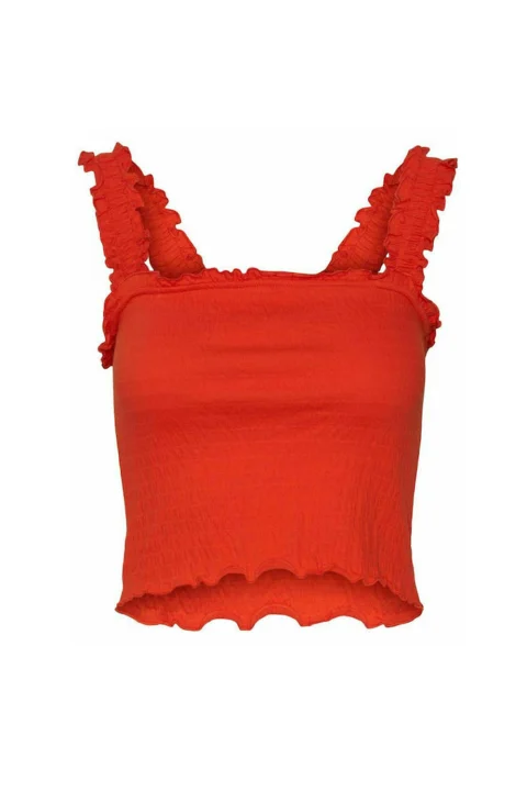 Vmjadeisabel Crop Top Jrs 10261973 18-1445 tcx spicy orange