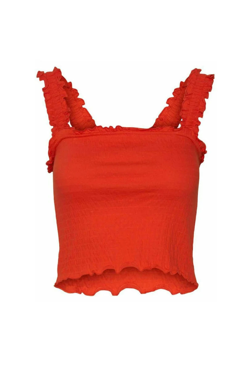 Vmjadeisabel Crop Top Jrs 10261973 18-1445 tcx spicy orange
