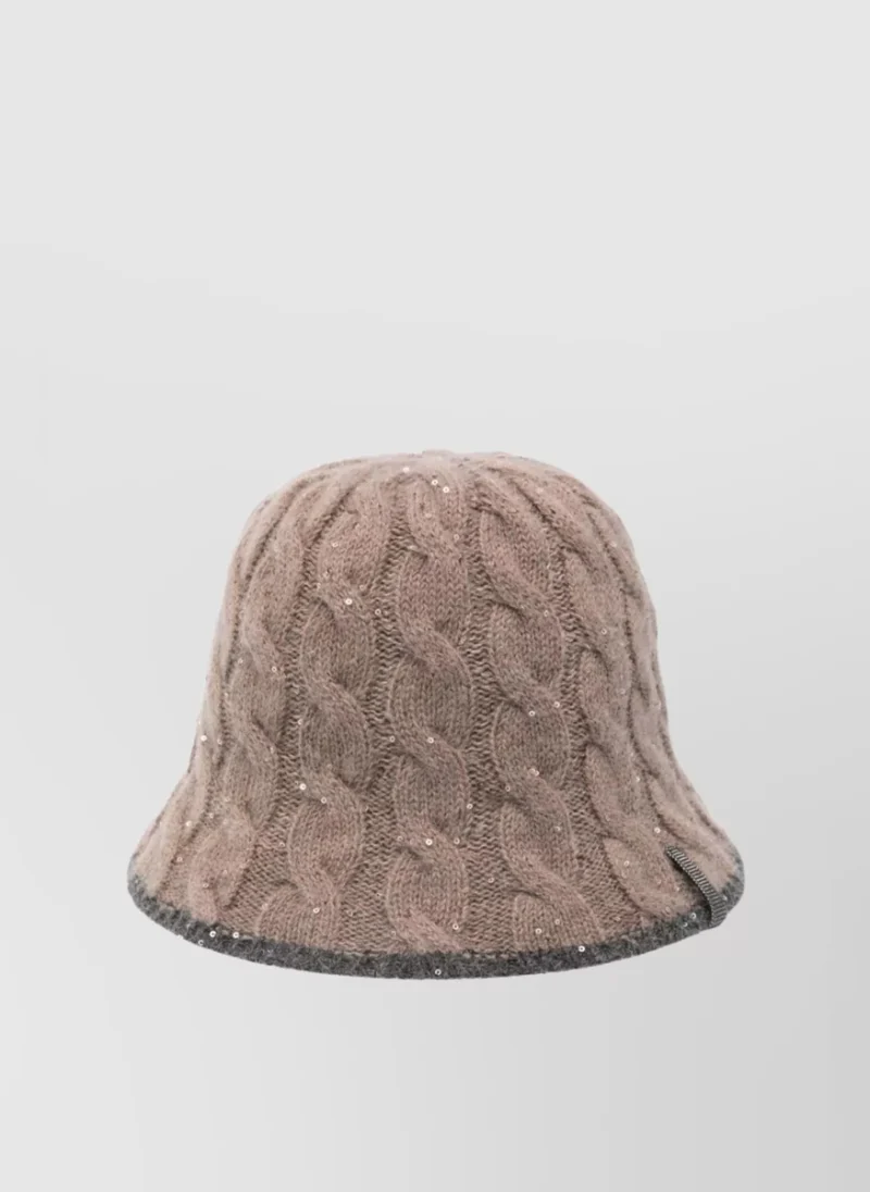 Шапка с пайети Brunello Cucinelli — снимка 2