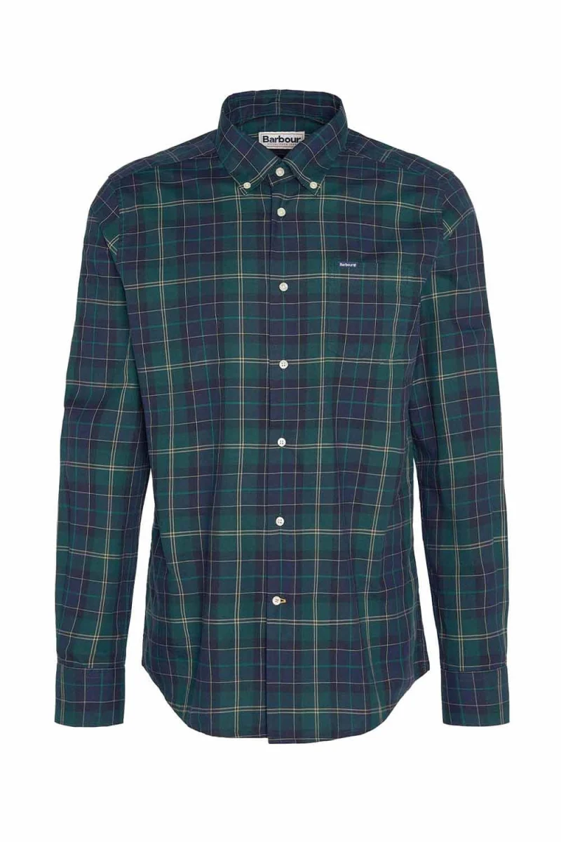 Риза Wetheram Tailored Tartan MSH4982 tn23 green loch