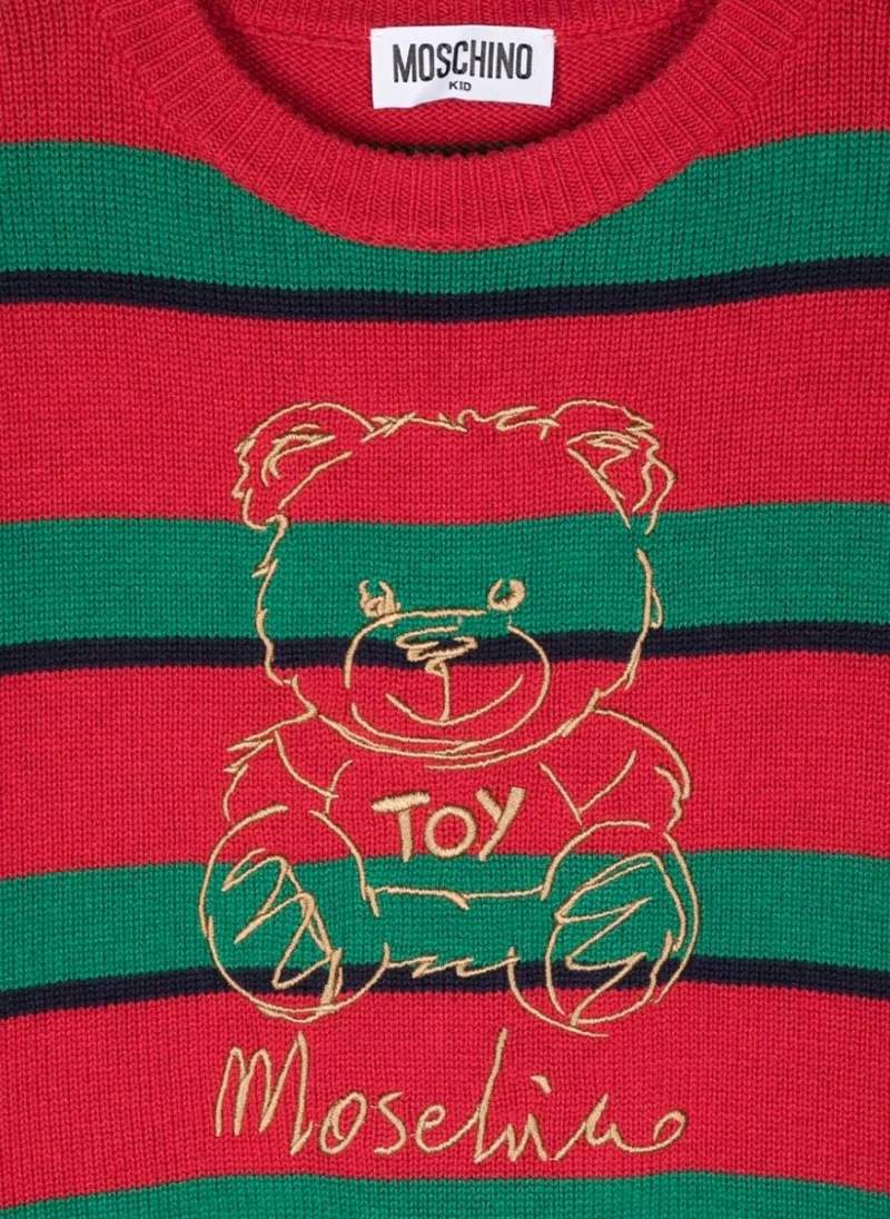 Пуловер с бродерия 'Teddy Bear' Moschino Kids — снимка 2