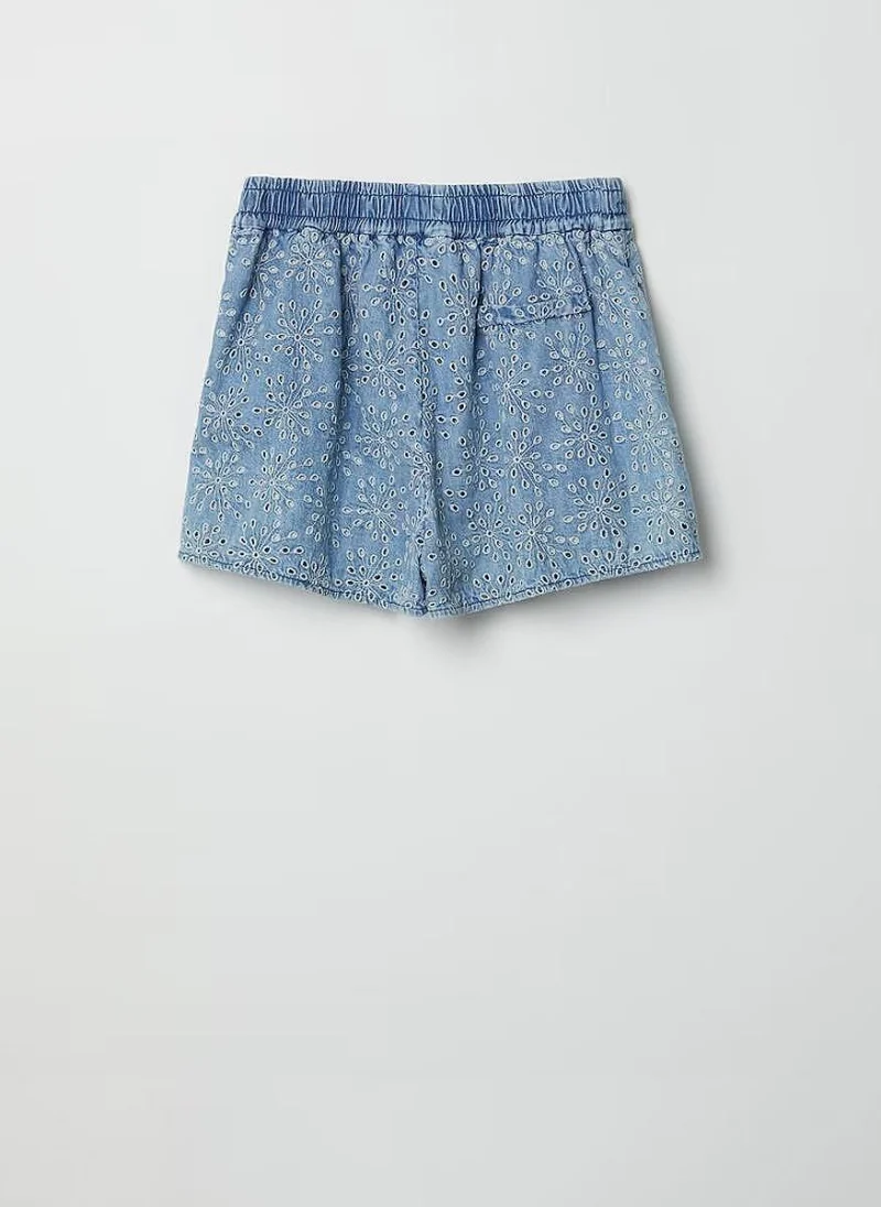 Къс панталон от деним Brunello Cucinelli Kids 4