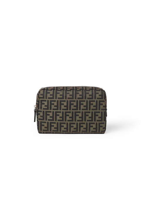 FF Zucca Toiletry Case in Brown