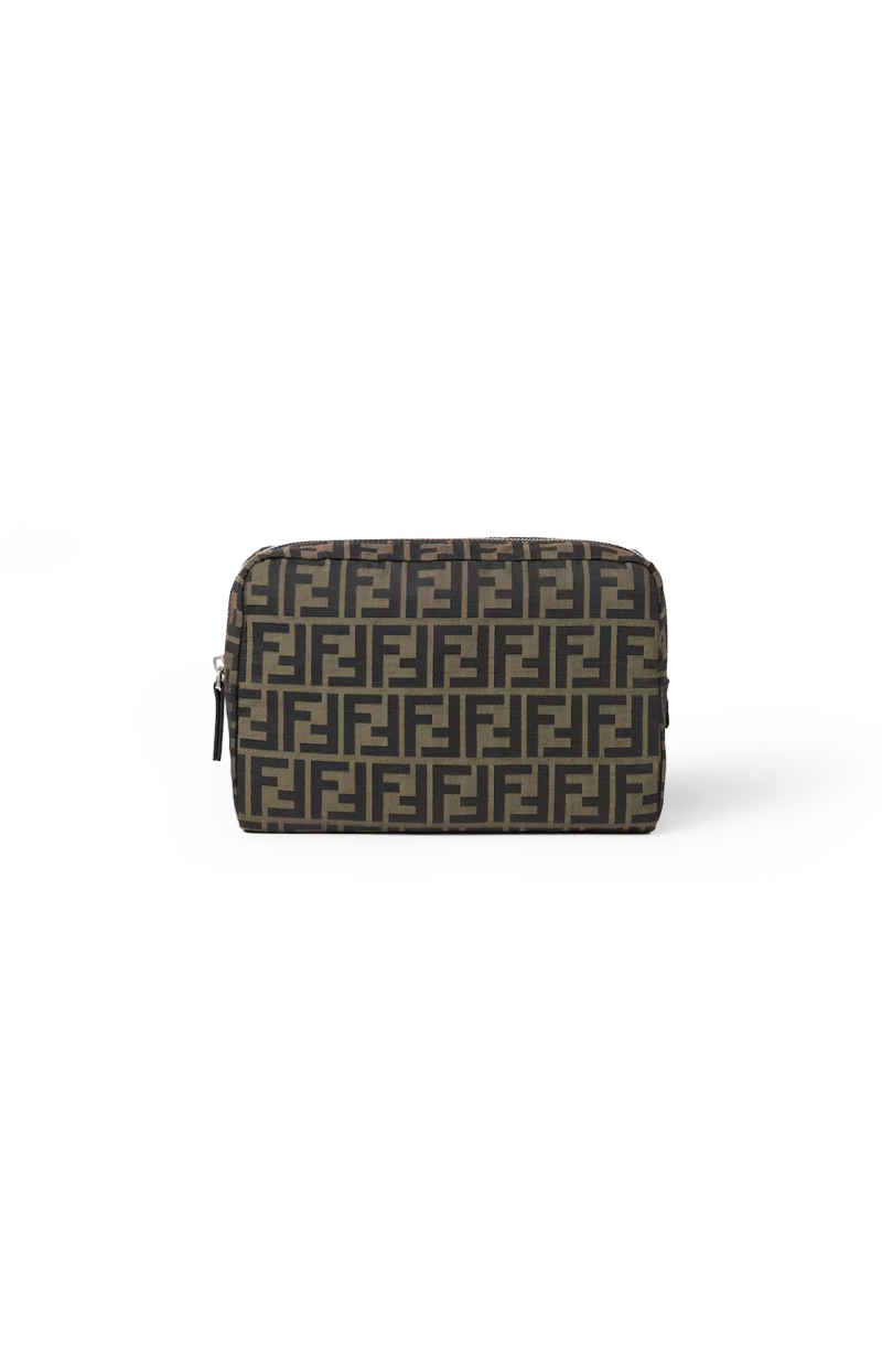 FF Zucca Toiletry Case in Brown