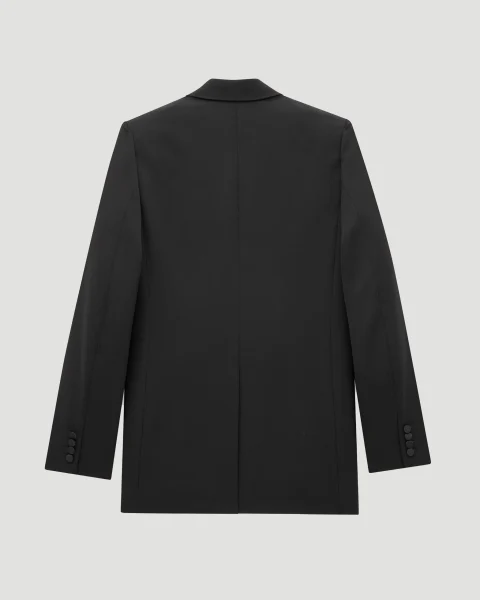 Tuxedo Jacket in Grain de Poudre — снимка 2