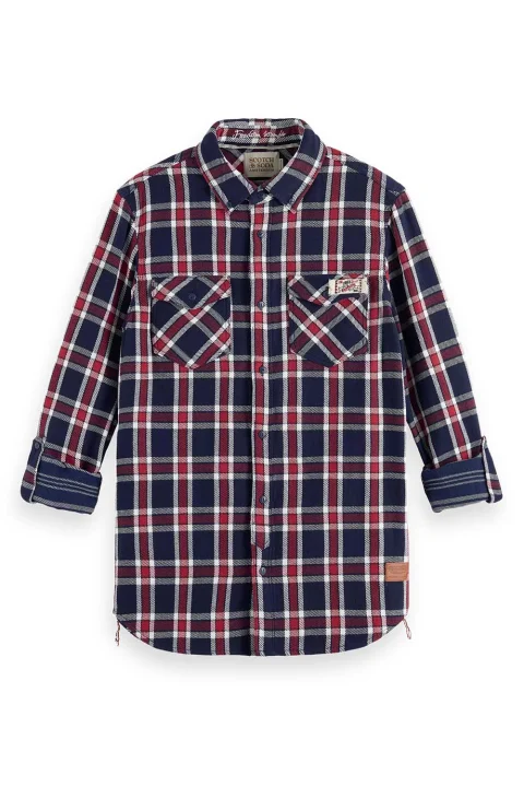 Риза Archive Double Face Twill Check 174530 SC6788 red blue check